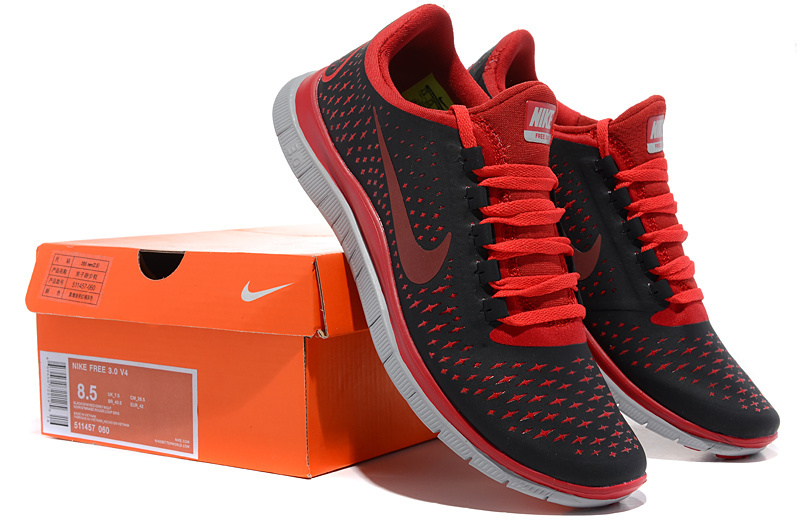 Hot Nike Free3.0 Men Shoes Black/Red